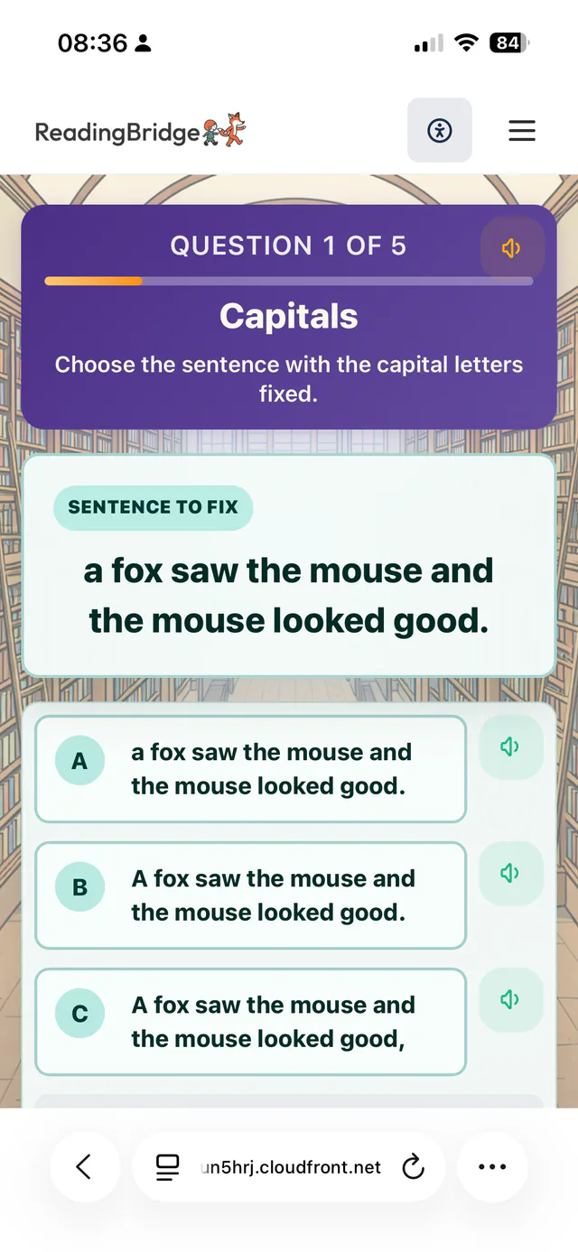 Fix the Sentence activity